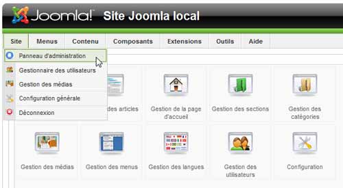 L'accès au panneau d'administration - Joomla Guide complet